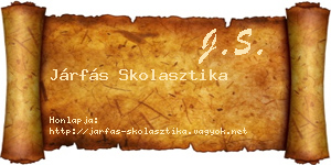 Járfás Skolasztika névjegykártya